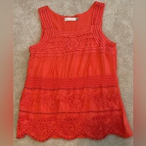 Solitaire By Ravi Khosla - Sleeveless Crochet Top - Size Medium